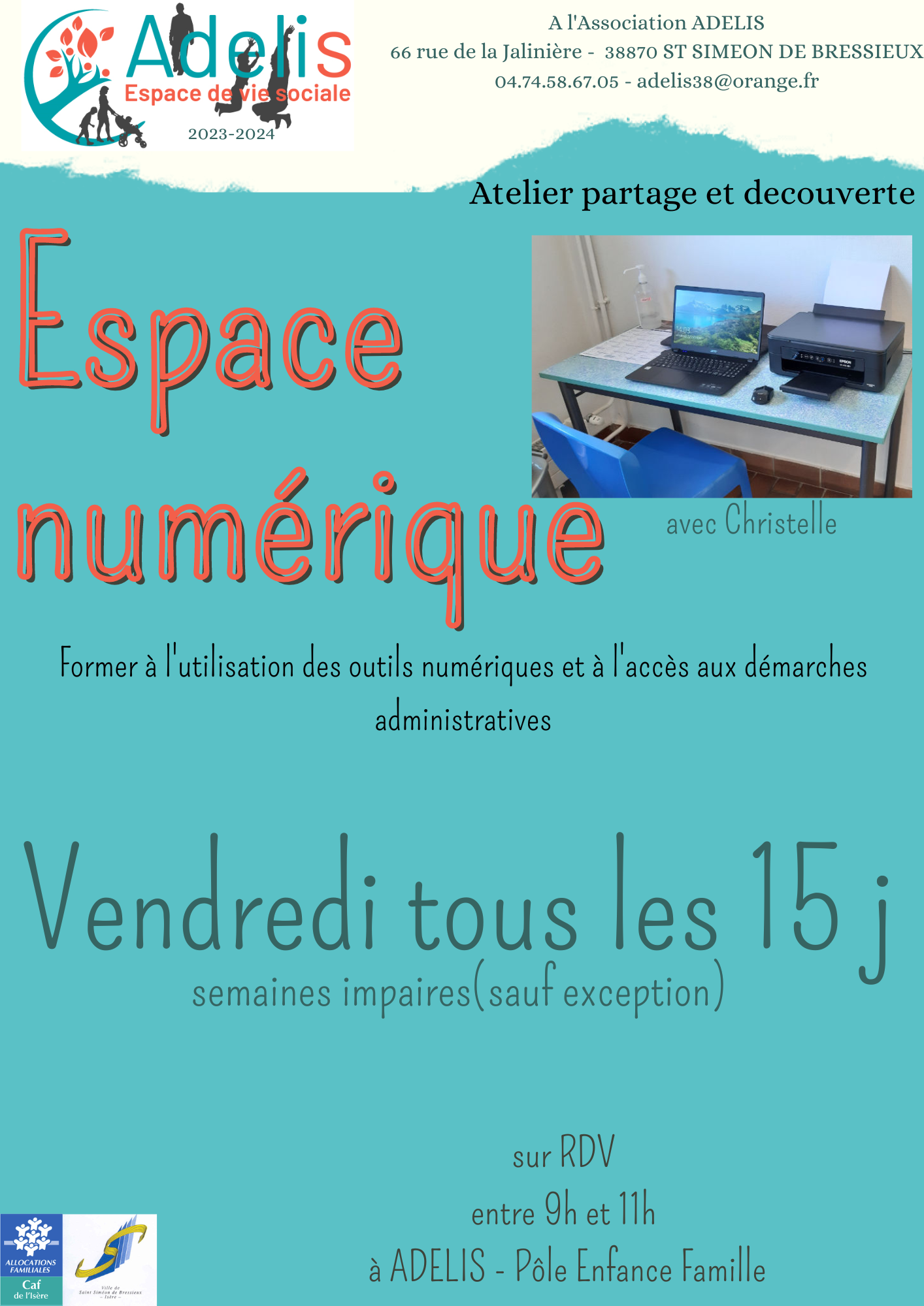 Espace numérique atelier partage et découverte Saint Siméon de Bressieux